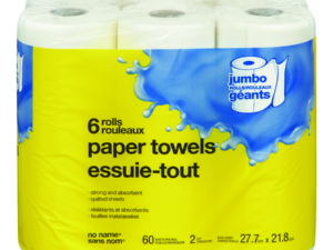 No Name Jumbo Paper Towel Rolls , 6 pack