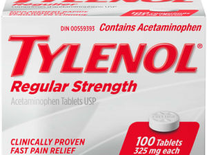 Tylenol Regular Strength, 325mg 100 pills